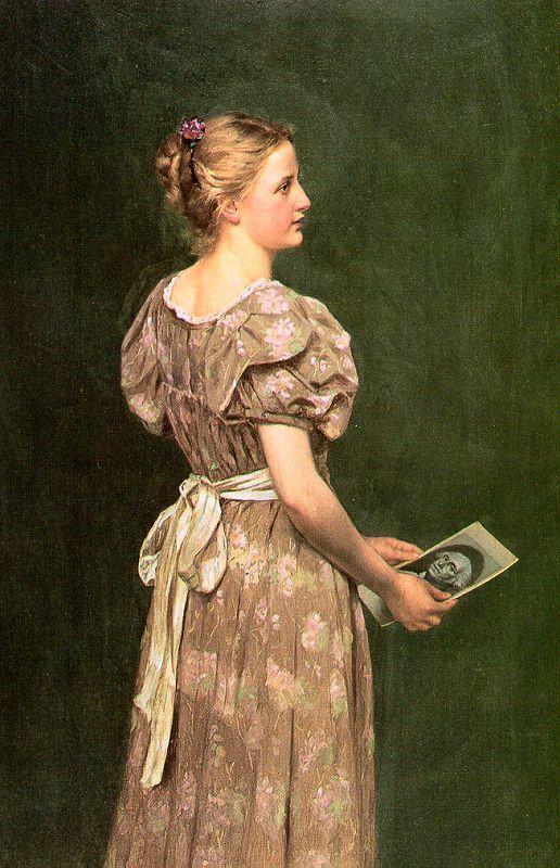 John George Brown A Daughter of the Revolution oil painting picture